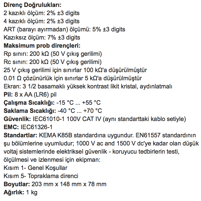 MEGGER DET4TC2 Toprak Direnci Test Cihazı